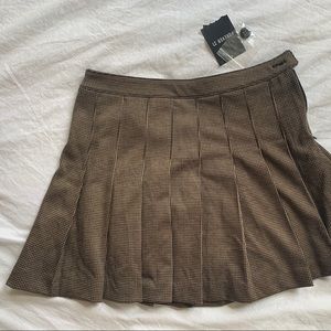 forever 21 / pleated houndstooth skirt